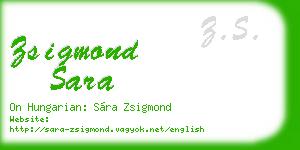 zsigmond sara business card