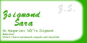 zsigmond sara business card